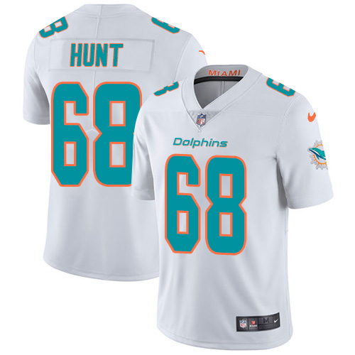Miami Dolphins #68 Robert Hunt White Men Stitched NFL Vapor Untouchable Limited Jersey->miami dolphins->NFL Jersey